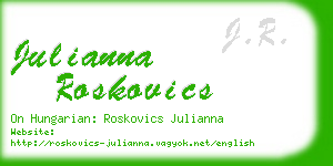 julianna roskovics business card